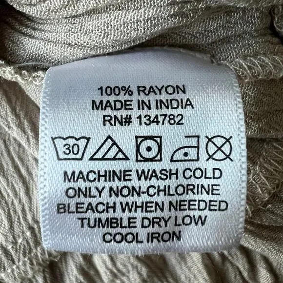 Hint Of Blush Dress Small Crochet Top Boho Tan Flaws - Picture 10 of 12